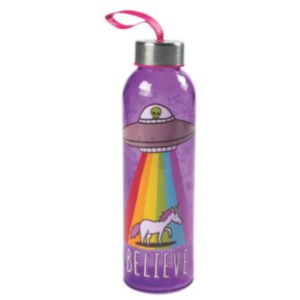 Believe Unicorn Alien Reusable Glass Water Bottle 👽 🦄
